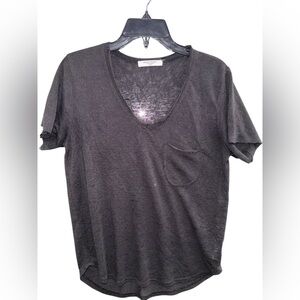 Project Social T Black V-Neck Tee Size Medium